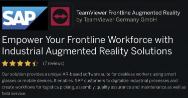 ВИДЕО: Frontline Augmented Reality будет интегрирована в SAP Digital Manufacturing для повышения производительности в цехе