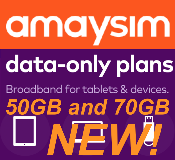 iTWire Amaysim adds 50GB and 70GB dataonly plans to mobile data suite