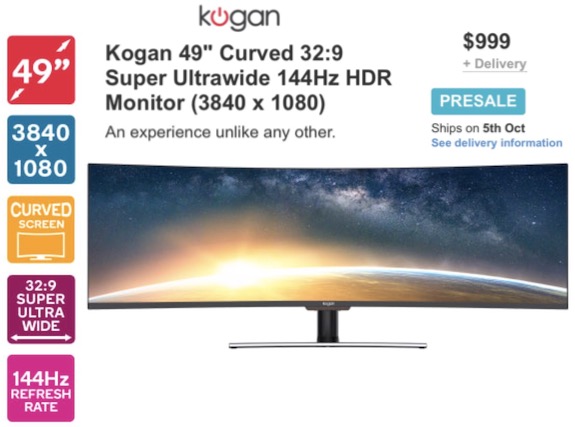 kogan 49 inch monitor review