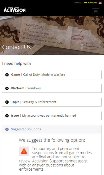 Petition · Appealing for unjustified bans on Call Of Duty Modern Warfare /  Warzone ·