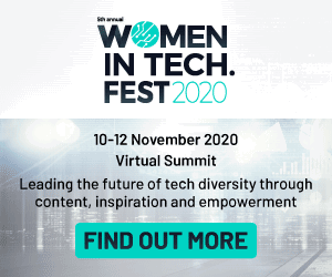 Women in Tech. Fest Banner 300 x 250