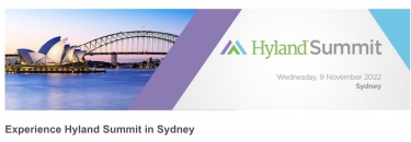 Experience Hyland Summit in Sydney - digital transformation forum
