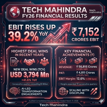 Tech Mahindra Reports Increased Revenue for FY26 and EBIT rises up 39.2% YoY