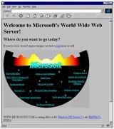 Microsoft reproduces its first web page