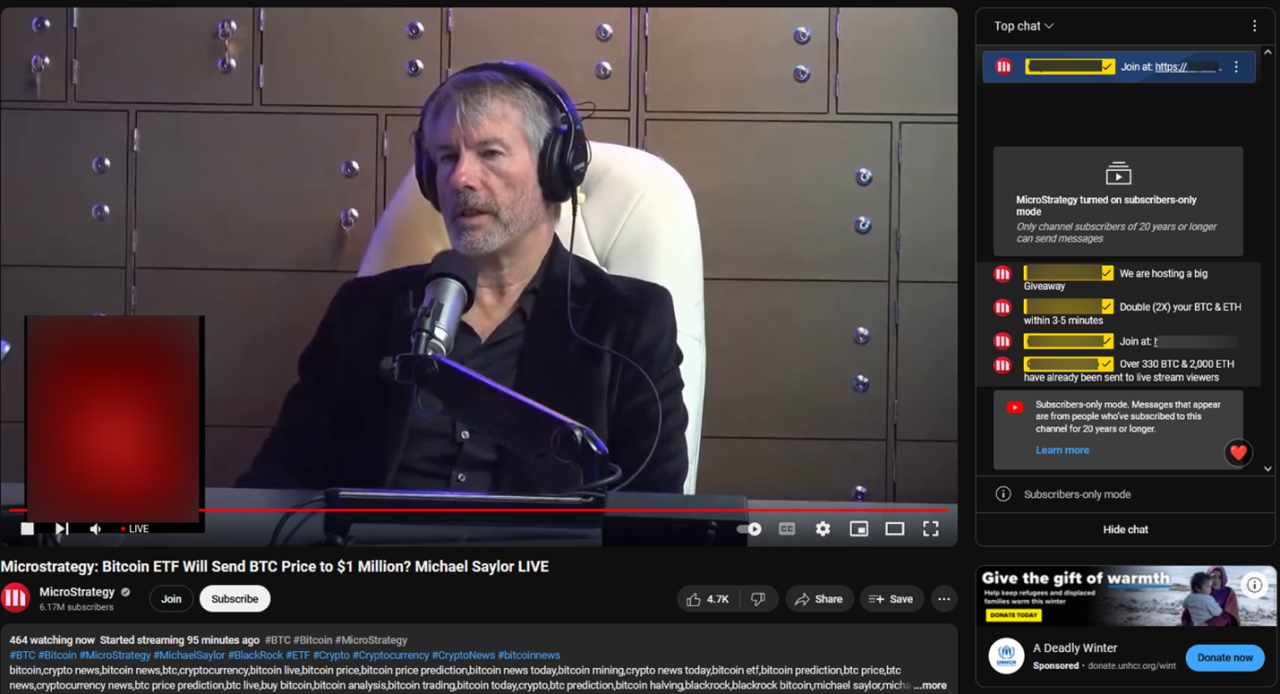 iTWire - Stream-jacking 2.0: Deep fakes power account takeovers on YouTube  to maximise crypto-doubling scams