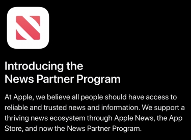 Apple launches News Parter Program &#039;to support journalism&#039;