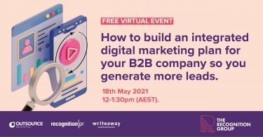 Invitation: How to build an integrated digital marketing plan for your B2B company. Free virtual event on 18th May 2021