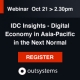 OutSystems to co-host webinar with IDC, focusing on agility and the necessity of faster, omni-channel user experiences