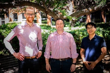 Quantum Brilliance cofounders CEO Andrew Horsley, chief scientific officer Marcus Doherty and COO Mark Luo