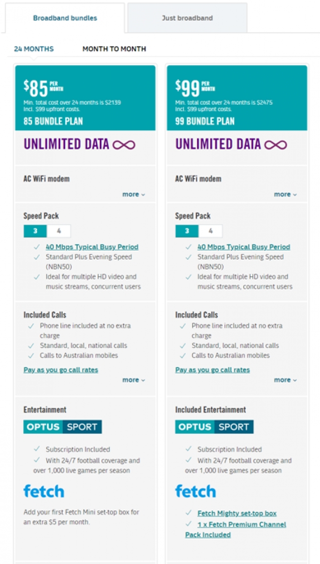 optus internet bundle plans