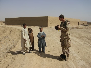 WithYouWithMe robotic process automation developer Ryan Bain, pictured while serving in Afghanistan with the Canadian Armed Forces
