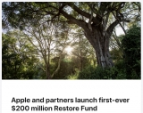 Apple and partners claim &#039;first-ever&#039; launch of $200 million Restore Fund to &#039;accelerate natural solutions to climate change&#039;