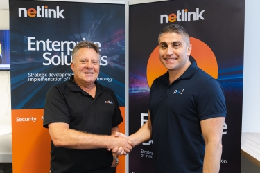 Steve van Blommestein, Managing Director - Netlink with PWD managing director, Oliver Wood