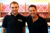 Xero Australia Managing Director Chris Ridd (right) with customer Anton Gerner