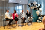 (l-r) Jonathan Staff, Head of Private Cloud at Macquarie Cloud Services; Jo Dooley, General Manager Enterprise, Microsoft ANZ; Phil Barlow, Chief Technology Officer at Microsoft ANZ; Naran McClung, Head of Azure at Macquarie Cloud Services