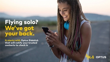 Optus Sidekick guarantees safety when users are alone or going out