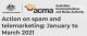 ACMA Action on spam and telemarketing: January to March 2021