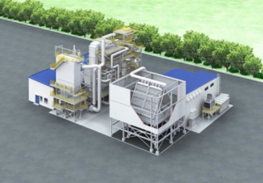 Conceptual drawing of the Minami-Shinshu Biomass power plant