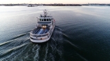 The ice-class passenger ferry Suomenlinna II being remotely piloted through a test area near Helsinki harbour.