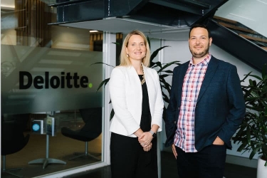 Deloitte Australia managing partner for consulting Ellen Derrick and Soda Strategic founder and CEO (and soon to be Deloitte Digital partner) Angelo Paonne